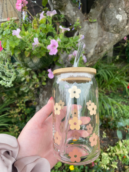 Mini Natural Daisy Flower Glass Cup