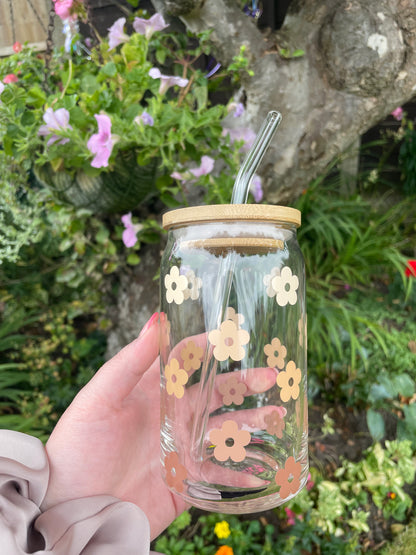 Mini Natural Daisy Flower Glass Cup